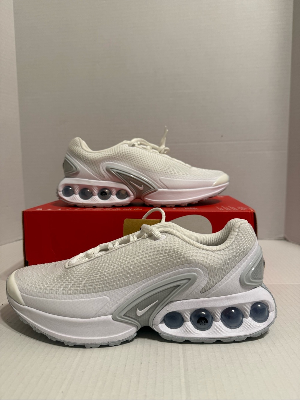 Size 9 - Nike Air Max DN White Metallic Silver Womens